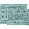 imageNICETOWN Grey Bathroom Rug Sets Extra Thick Bath Rugs for Bathroom AntiSlip Soft Plush Chenille Shaggy Bath Mats Living Room Bedroom Mats Water Absorbent Floor Carpets 20 x 32 Plus 17 x 24Eggshell Green