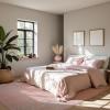 imageNICETOWN 8x10 Large Washable Pink Area Rug  Boho NonSlip Folable Rug Stain Resistant Oriental Medallion Living Room Carpet for Girls Room Kitchen Laundry Bathroom Bedroom Light PinkPink