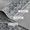 imageNICETOWN 8x10 Large Washable Pink Area Rug  Boho NonSlip Folable Rug Stain Resistant Oriental Medallion Living Room Carpet for Girls Room Kitchen Laundry Bathroom Bedroom Light PinkGrey