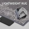 imageNICETOWN 8x10 Large Washable Pink Area Rug  Boho NonSlip Folable Rug Stain Resistant Oriental Medallion Living Room Carpet for Girls Room Kitchen Laundry Bathroom Bedroom Light PinkDark Grey