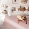 imageNICETOWN 8x10 Large Washable Pink Area Rug  Boho NonSlip Folable Rug Stain Resistant Oriental Medallion Living Room Carpet for Girls Room Kitchen Laundry Bathroom Bedroom Light PinkPink