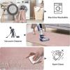 imageNICETOWN 8x10 Large Washable Pink Area Rug  Boho NonSlip Folable Rug Stain Resistant Oriental Medallion Living Room Carpet for Girls Room Kitchen Laundry Bathroom Bedroom Light PinkPink