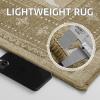 imageNICETOWN 8x10 Large Washable Pink Area Rug  Boho NonSlip Folable Rug Stain Resistant Oriental Medallion Living Room Carpet for Girls Room Kitchen Laundry Bathroom Bedroom Light PinkNatural