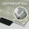 imageNICETOWN 8x10 Large Washable Pink Area Rug  Boho NonSlip Folable Rug Stain Resistant Oriental Medallion Living Room Carpet for Girls Room Kitchen Laundry Bathroom Bedroom Light PinkSage Green