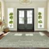 imageNICETOWN 8x10 Large Washable Pink Area Rug  Boho NonSlip Folable Rug Stain Resistant Oriental Medallion Living Room Carpet for Girls Room Kitchen Laundry Bathroom Bedroom Light PinkSage Green