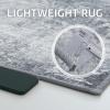 imageNICETOWN 8x10 Large Washable Pink Area Rug  Boho NonSlip Folable Rug Stain Resistant Oriental Medallion Living Room Carpet for Girls Room Kitchen Laundry Bathroom Bedroom Light PinkSandy Grey