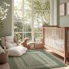 imageNICETOWN 8x10 Large Washable Pink Area Rug  Boho NonSlip Folable Rug Stain Resistant Oriental Medallion Living Room Carpet for Girls Room Kitchen Laundry Bathroom Bedroom Light PinkGreen