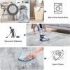 imageNICETOWN 8x10 Large Washable Pink Area Rug  Boho NonSlip Folable Rug Stain Resistant Oriental Medallion Living Room Carpet for Girls Room Kitchen Laundry Bathroom Bedroom Light PinkSandy Grey