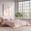 imageNICETOWN 8x10 Large Washable Pink Area Rug  Boho NonSlip Folable Rug Stain Resistant Oriental Medallion Living Room Carpet for Girls Room Kitchen Laundry Bathroom Bedroom Light PinkPink