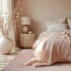 imageNICETOWN 8x10 Large Washable Pink Area Rug  Boho NonSlip Folable Rug Stain Resistant Oriental Medallion Living Room Carpet for Girls Room Kitchen Laundry Bathroom Bedroom Light PinkPink