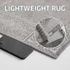 imageNICETOWN 8x10 Large Washable Pink Area Rug  Boho NonSlip Folable Rug Stain Resistant Oriental Medallion Living Room Carpet for Girls Room Kitchen Laundry Bathroom Bedroom Light PinkSilver Grey