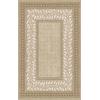 imageNICETOWN 8x10 Large Washable Pink Area Rug  Boho NonSlip Folable Rug Stain Resistant Oriental Medallion Living Room Carpet for Girls Room Kitchen Laundry Bathroom Bedroom Light PinkNatural
