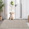 imageNICETOWN 8x10 Large Washable Pink Area Rug  Boho NonSlip Folable Rug Stain Resistant Oriental Medallion Living Room Carpet for Girls Room Kitchen Laundry Bathroom Bedroom Light PinkBeige