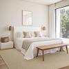 imageNICETOWN 8x10 White Washable Area Rug for Bedroom Thin Washable Rug for Living Room NonSlip Door Mat Ultra Soft for Bedroom Living Room Kitchen Home Office White and BrownNatural