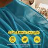 imageNICETOWN Linen Curtains for Windows 84 inch Length Rod Pocket ampamp Back Tab Semi Sheer Linen Curtains ampamp Drapes Privacy with Light Through for BedroomLiving Room Natural W52 x L84 2 PiecesPeacock Green