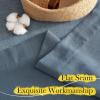 imageNICETOWN Linen Curtains for Windows 84 inch Length Rod Pocket ampamp Back Tab Semi Sheer Linen Curtains ampamp Drapes Privacy with Light Through for BedroomLiving Room Natural W52 x L84 2 PiecesStone Blue