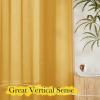 imageNICETOWN Linen Curtains for Windows 84 inch Length Rod Pocket ampamp Back Tab Semi Sheer Linen Curtains ampamp Drapes Privacy with Light Through for BedroomLiving Room Natural W52 x L84 2 PiecesGold
