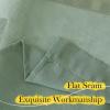 imageNICETOWN Linen Curtains for Windows 84 inch Length Rod Pocket ampamp Back Tab Semi Sheer Linen Curtains ampamp Drapes Privacy with Light Through for BedroomLiving Room Natural W52 x L84 2 PiecesOlive Green