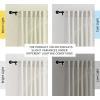 imageNICETOWN Linen Curtains for Windows 84 inch Length Rod Pocket ampamp Back Tab Semi Sheer Linen Curtains ampamp Drapes Privacy with Light Through for BedroomLiving Room Natural W52 x L84 2 PiecesNatural