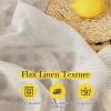 imageNICETOWN Linen Curtains for Windows 84 inch Length Rod Pocket ampamp Back Tab Semi Sheer Linen Curtains ampamp Drapes Privacy with Light Through for BedroomLiving Room Natural W52 x L84 2 PiecesNatural