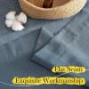 imageNICETOWN Linen Curtains for Windows 84 inch Length Rod Pocket ampamp Back Tab Semi Sheer Linen Curtains ampamp Drapes Privacy with Light Through for BedroomLiving Room Natural W52 x L84 2 PiecesStone Blue