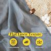 imageNICETOWN Linen Curtains for Windows 84 inch Length Rod Pocket ampamp Back Tab Semi Sheer Linen Curtains ampamp Drapes Privacy with Light Through for BedroomLiving Room Natural W52 x L84 2 PiecesSmoke Blue