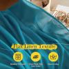 imageNICETOWN Linen Curtains for Windows 84 inch Length Rod Pocket ampamp Back Tab Semi Sheer Linen Curtains ampamp Drapes Privacy with Light Through for BedroomLiving Room Natural W52 x L84 2 PiecesPeacock Green