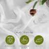 imageNICETOWN Linen Curtains for Windows 84 inch Length Rod Pocket ampamp Back Tab Semi Sheer Linen Curtains ampamp Drapes Privacy with Light Through for BedroomLiving Room Natural W52 x L84 2 PiecesWhite