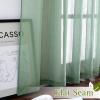 imageNICETOWN White Linen Curtains 84 inch Length Tab Top Soft Semi Sheer Flax Window Treatments Privacy with Light Filtering Vertical Drapes for BedroomLiving Room W52 x L84 2 PanelsOlive Green