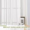 imageNICETOWN White Linen Curtains 84 inch Length Tab Top Soft Semi Sheer Flax Window Treatments Privacy with Light Filtering Vertical Drapes for BedroomLiving Room W52 x L84 2 PanelsWhite