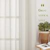 imageNICETOWN White Linen Curtains 84 inch Length Tab Top Soft Semi Sheer Flax Window Treatments Privacy with Light Filtering Vertical Drapes for BedroomLiving Room W52 x L84 2 PanelsNatural
