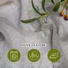 imageNICETOWN White Linen Curtains 84 inch Length Tab Top Soft Semi Sheer Flax Window Treatments Privacy with Light Filtering Vertical Drapes for BedroomLiving Room W52 x L84 2 PanelsCharcoal Grey