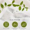 imageNICETOWN White Linen Curtains 84 inch Length Tab Top Soft Semi Sheer Flax Window Treatments Privacy with Light Filtering Vertical Drapes for BedroomLiving Room W52 x L84 2 PanelsIvory