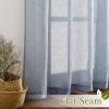 imageNICETOWN White Linen Curtains 84 inch Length Tab Top Soft Semi Sheer Flax Window Treatments Privacy with Light Filtering Vertical Drapes for BedroomLiving Room W52 x L84 2 PanelsSea Mist