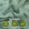 imageNICETOWN White Linen Curtains 84 inch Length Tab Top Soft Semi Sheer Flax Window Treatments Privacy with Light Filtering Vertical Drapes for BedroomLiving Room W52 x L84 2 PanelsOlive Green