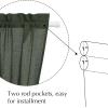 imageNICETOWN Forest Green Linen Door Curtains for French Door Windows 26 x 72 Inch for Glass Window Thermal Insulated Shade for Bedroom 1 PanelFoest Green