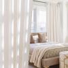 imageNICETOWN Linen Blend Greyish Green Curtains 84 inches Long 2 Panels Set Rod Pocket ampamp Back Tab Privacy Added Thick Flax Semi Sheer Window Treatments for BedroomFarmhouse W55 x L84Cream