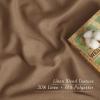imageNICETOWN Linen Blend Greyish Green Curtains 84 inches Long 2 Panels Set Rod Pocket ampamp Back Tab Privacy Added Thick Flax Semi Sheer Window Treatments for BedroomFarmhouse W55 x L84Gold Brown