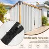imageNICETOWN Outdoor Curtains for Patio Waterproof with Zipper Connects 2 Panels W54 x L108 in Gazebo Curtains Top Grommet ampamp Bottom Back Tab with Rope Windproof ampamp Privacy Sun Shades for Porch TaupeWhite
