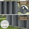imageNICETOWN Outdoor Curtains for Patio Waterproof with Zipper Connects 2 Panels W54 x L108 in Gazebo Curtains Top Grommet ampamp Bottom Back Tab with Rope Windproof ampamp Privacy Sun Shades for Porch TaupeGrey