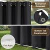 imageNICETOWN Outdoor Curtains for Patio Waterproof with Zipper Connects 2 Panels W54 x L108 in Gazebo Curtains Top Grommet ampamp Bottom Back Tab with Rope Windproof ampamp Privacy Sun Shades for Porch TaupeBlack