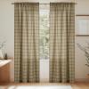 imageNICETOWN 96 Inches Long Buffalo Plaid Light Filtering Window CurtainsFarmhouse Rod Pocket Back Tab Drapes for Bedroom Livin Room Privacy Window Treatment Set 52quot W x 96quot L Christmas RedGrid Pattern  Linen
