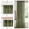 imageNICETOWN 96 Inches Long Buffalo Plaid Light Filtering Window CurtainsFarmhouse Rod Pocket Back Tab Drapes for Bedroom Livin Room Privacy Window Treatment Set 52quot W x 96quot L Christmas RedGrid Pattern  Moss Green