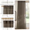 imageNICETOWN 96 Inches Long Buffalo Plaid Light Filtering Window CurtainsFarmhouse Rod Pocket Back Tab Drapes for Bedroom Livin Room Privacy Window Treatment Set 52quot W x 96quot L Christmas RedGrid Pattern  Taupe