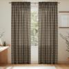 imageNICETOWN 96 Inches Long Buffalo Plaid Light Filtering Window CurtainsFarmhouse Rod Pocket Back Tab Drapes for Bedroom Livin Room Privacy Window Treatment Set 52quot W x 96quot L Christmas RedGrid Pattern  Taupe
