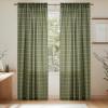 imageNICETOWN 96 Inches Long Buffalo Plaid Light Filtering Window CurtainsFarmhouse Rod Pocket Back Tab Drapes for Bedroom Livin Room Privacy Window Treatment Set 52quot W x 96quot L Christmas RedGrid Pattern  Moss Green