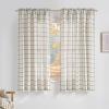 imageNICETOWN 96 Inches Long Buffalo Plaid Light Filtering Window CurtainsFarmhouse Rod Pocket Back Tab Drapes for Bedroom Livin Room Privacy Window Treatment Set 52quot W x 96quot L Christmas RedGrid Pattern  White