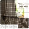 imageNICETOWN 96 Inches Long Buffalo Plaid Light Filtering Window CurtainsFarmhouse Rod Pocket Back Tab Drapes for Bedroom Livin Room Privacy Window Treatment Set 52quot W x 96quot L Christmas RedGrid Pattern  Taupe