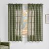 imageNICETOWN 96 Inches Long Buffalo Plaid Light Filtering Window CurtainsFarmhouse Rod Pocket Back Tab Drapes for Bedroom Livin Room Privacy Window Treatment Set 52quot W x 96quot L Christmas RedGrid Pattern  Moss Green