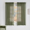 imageNICETOWN 96 Inches Long Buffalo Plaid Light Filtering Window CurtainsFarmhouse Rod Pocket Back Tab Drapes for Bedroom Livin Room Privacy Window Treatment Set 52quot W x 96quot L Christmas RedGrid Pattern  Moss Green